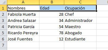 Formato de Celdas &ndash; Relleno, tabla1