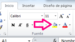 Formato de Celdas &ndash; Relleno, tablita