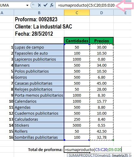 Función SumaProducto, Funci%c3%b3n sumaproducto 03 Función SumaProducto, Funci%c3%b3n sumaproducto 03