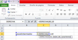 Función DERECHA en Excel, 5 300x156