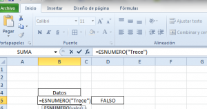 ¿Para qué sirve la función ESNUMERO en Excel?, Funcion no es 300x158