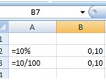 ¿Cuáles son y cómo se usan los operadores aritméticos en Excel?, porcentaje 1 150x113