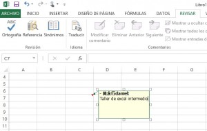 ¿Cómo cambiar los comentarios a otras celdas?, insertarcomentario 300x191