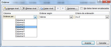 Ordenar Datos en Excel, ordenar datos por dos o mas columnas2