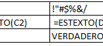 Función ESTEXTO, Excel 1 150x68