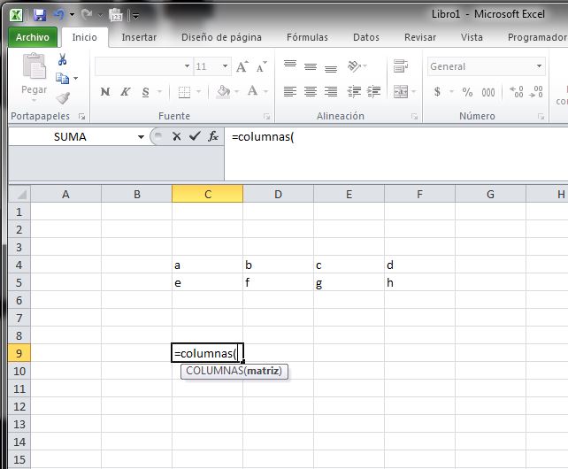 Función COLUMNAS « Funciones De Búsqueda En Excel « Excel Intermedio