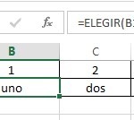 ¿Para que sirve la función ELEGIR en Excel?, E1 150x134