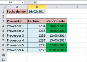 ¿Cómo marcar fechas vencidas en Excel?, FV2 300x213