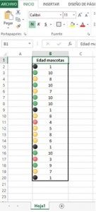Formato Condicional de conjunto de íconos en Excel, EJE 6 136x300
