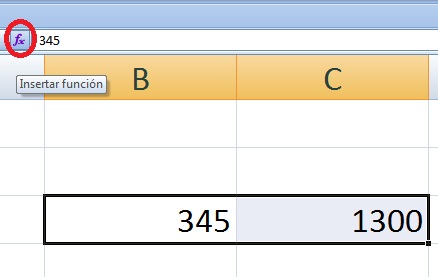 ¿Cómo escribir fórmulas en Excel?, Insertar Funci%c3%b3n1