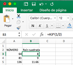 ¿Cómo sacar raíz en Excel?, Captura de pantalla 2016 10 29 a las 18.07.45