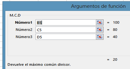 Función MCD en Excel, Funci%c3%b3n M.C.D en Excel 4 Función MCD en Excel, Funci%c3%b3n M.C.D en Excel 4
