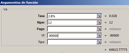 Función VA en excel, Ejemplo funci%c3%b3n VA 9