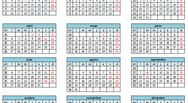 Calendario 2015 Excel, Calendario 2015 Costa Rica Paul Chavez 639x350