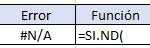 Función SI.ND en Excel, 1 1 150x48
