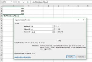¿Cómo se utilizan los argumentos en una función de Excel?, 11 300x203