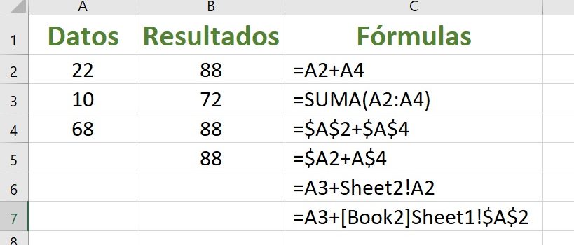 ¿A qué llamamos referencias de celdas: relativa, absoluta y mixta?, 12 819x350