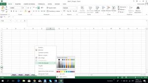 ¿Cómo dar formatos a etiquetas de una hoja de cálculo en Excel?, Cambiar color a un grupo de etiquetas 1 300x169