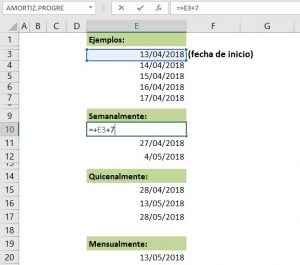 &iquest;C&oacute;mo se obtiene la serie de fechas por d&iacute;a en Excel?, Fechas en serie1 300x265