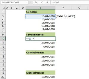 ¿Cómo se obtiene la serie de fechas por día en Excel?, Fechas en serie1 300x265
