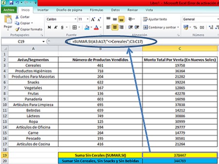 SUMAR.SI para una selección Específica, Sumar.Si 1 1 SUMAR.SI para una selección Específica, Sumar.Si 1 1